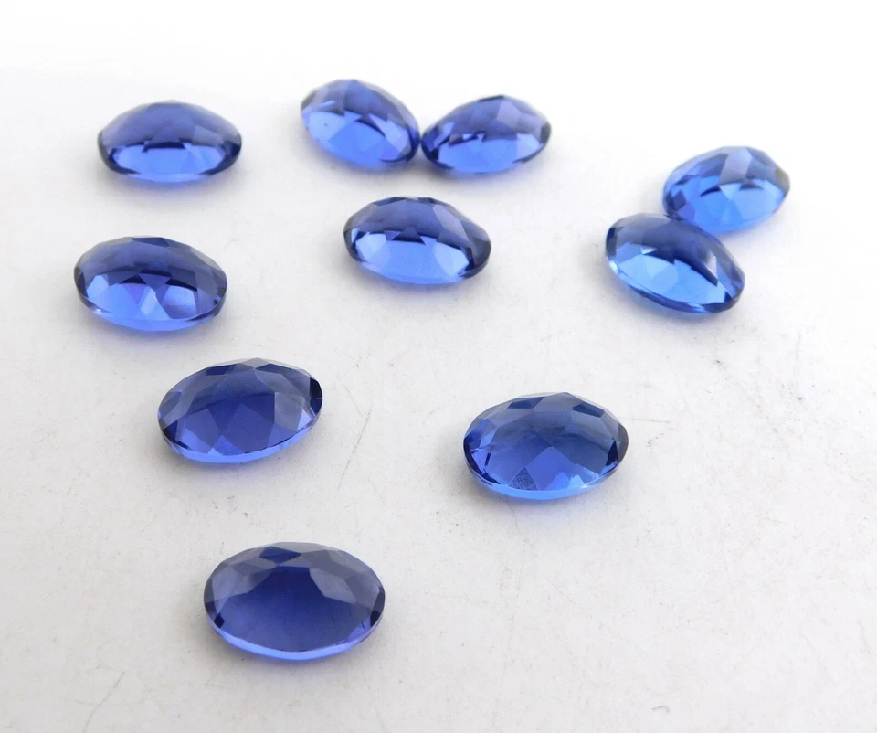 12X16 MM Lab Created Tanzanite Oval Cut Loose Gemstone For Jewelry P-532 - Image 3 of 3