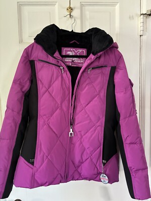 New With Tag ZeroXposur Women Winter Coat Down Jacket M NWT Fuchsia Blk A93040