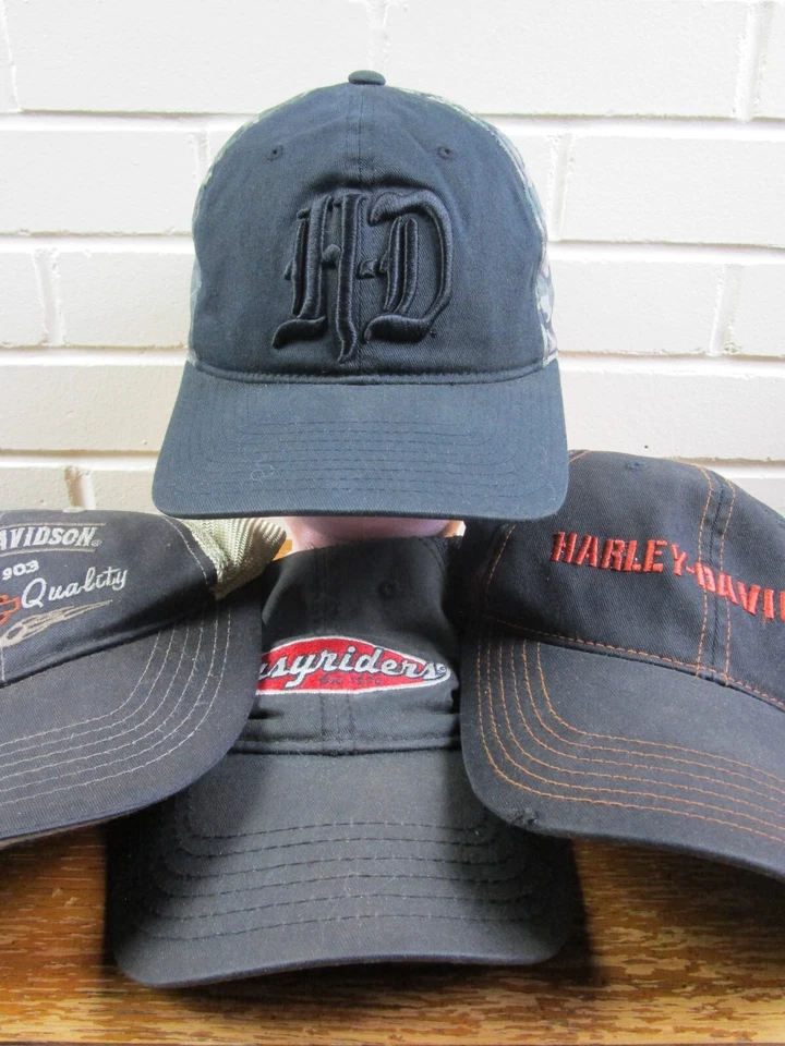 HARLEY DAVIDSON Motocicletas Sombrero Lote de (4) Easyriders Camuflaje Snapback Motociclista Foto 2 de 4