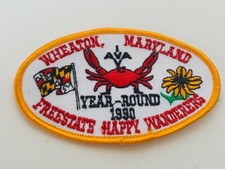 Advertising Patch Emblem sew on logo vtg masonic Wheaton Maryland wanderers 1990
