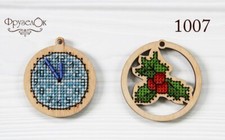 DIY cross stitch kit on wood "Decoration"