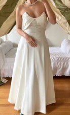 Vtg Victor Costa Dress Black Cream Strapless Ball Gown Old Money $1198 RARE