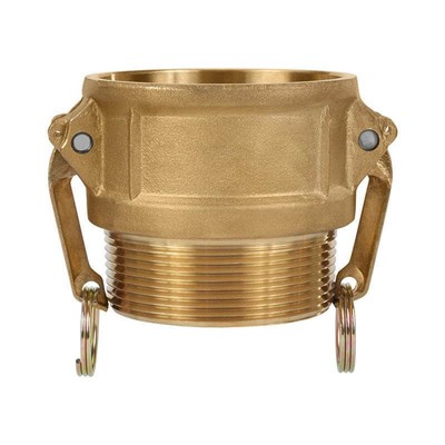 Type B Brass Cam and Groove Fitting, 4'' Female Camlock Coupler x 4'' Male NPT ...