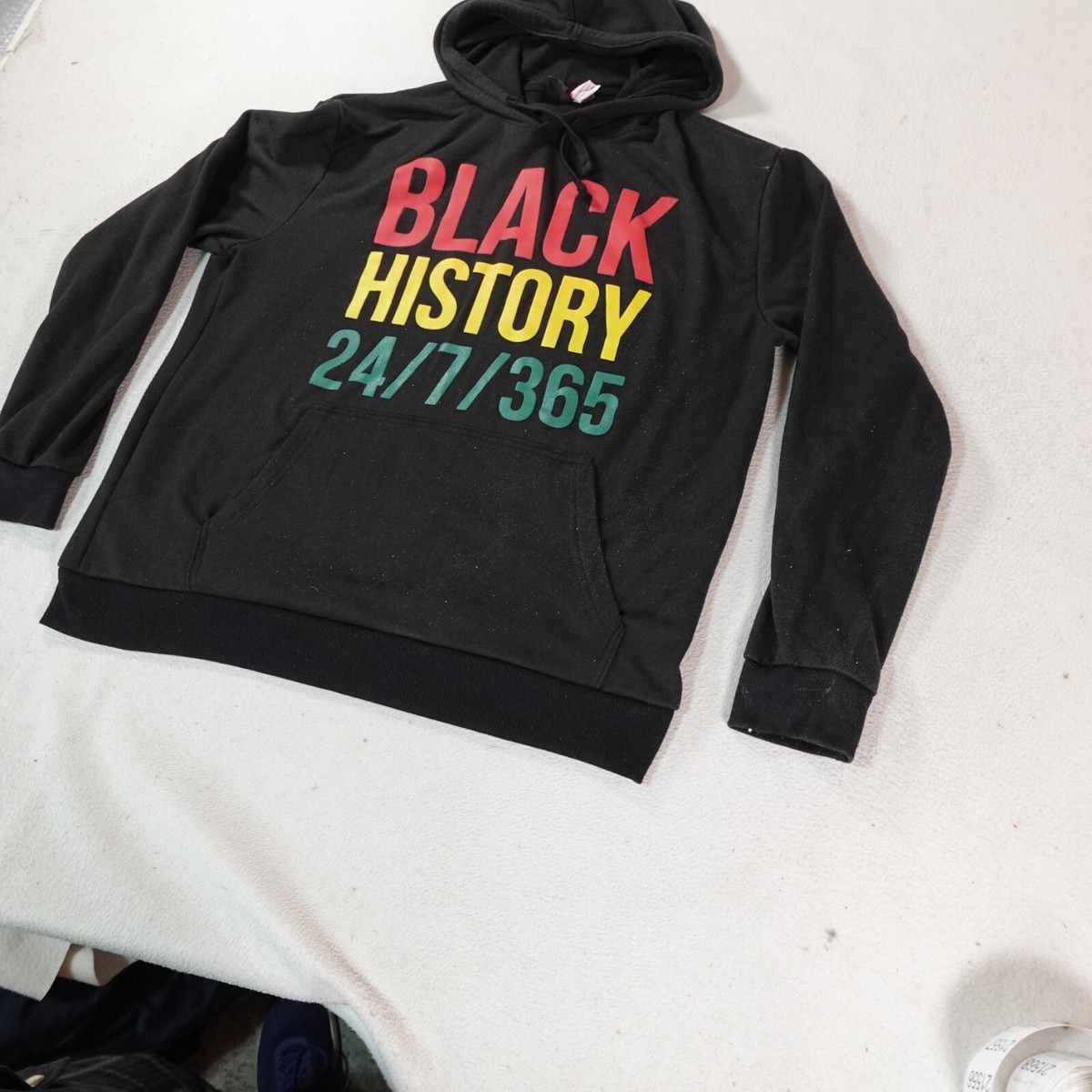 Black History Hoodie Womens 2X Black Power Respect Pullover