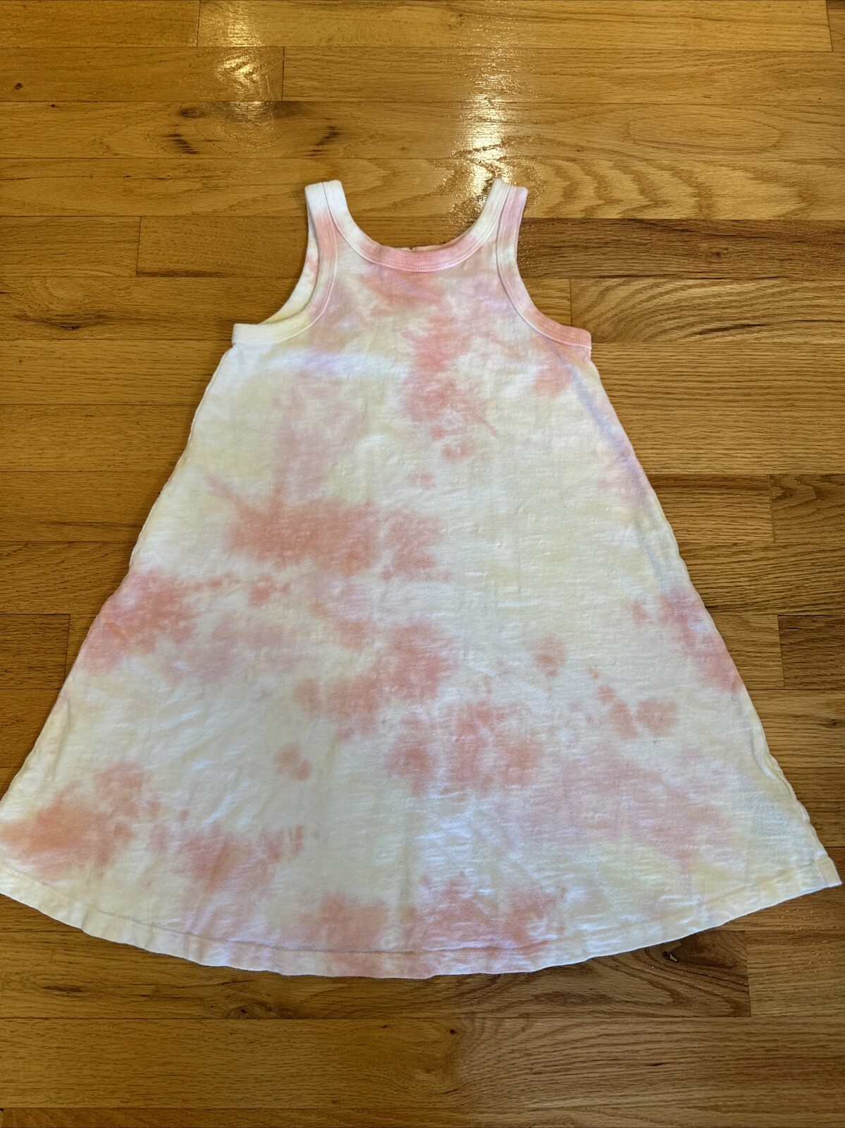 baby Gap tie dye swing dress 5 Girl pink/orange/yellow/white Cotton