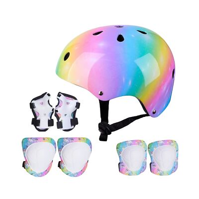 FIODAY Kids Helmet Knee Pads for Kids Unicorn Knee and Elbow Pads