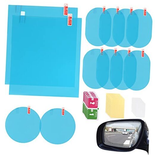 12Pcs Car Rearview Mirror Film – Anti Fog Glare Scratch & Misalignment