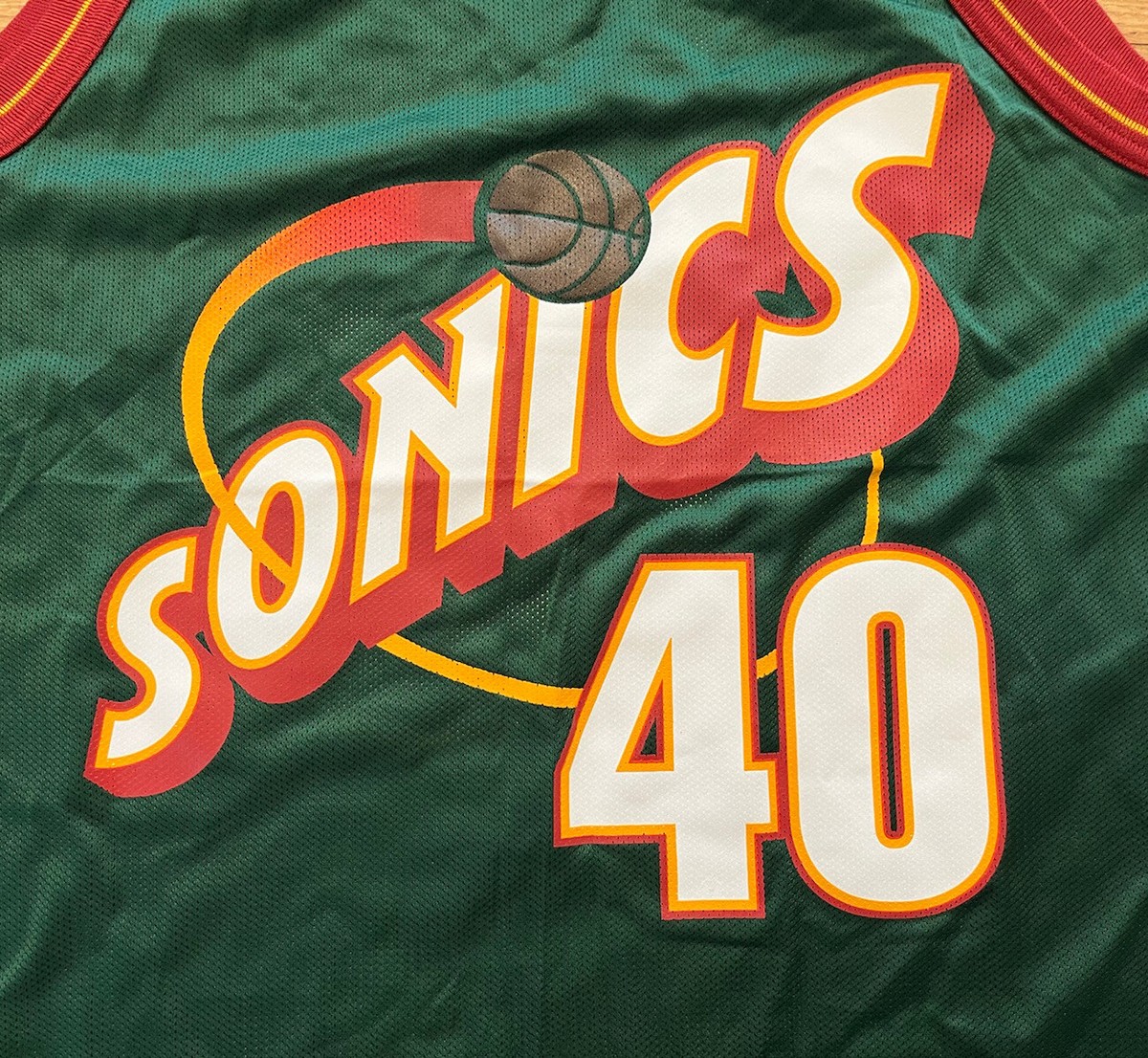 チャンピオン製　シアトルソニックス Shawn Kemp 44ジャージー Original 1995-1996 Shawn Kemp Jersey,sonics Champion Jersey