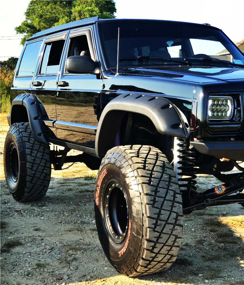 Textured Black 84-01 Jeep Cherokee XJ Pocket Rivet Bolt Textured Black 84-01 Jeep Cherokee XJ Pocket Rivet Bolt