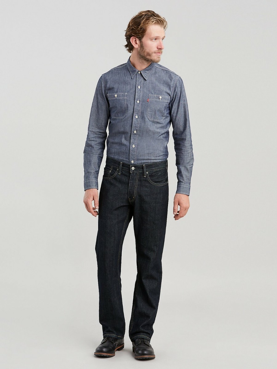 Levi's Men's 559 Relaxed Dark Wash Straight Fit Blue Jeans Size