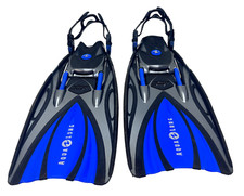 AquaLung Slingshot Fins Size Small Scuba Flippers Technisub - Blue/Silver