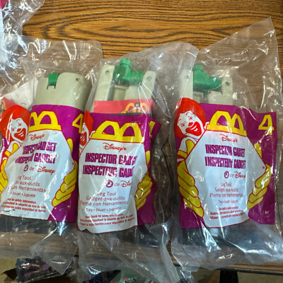McDonald's Happy Meal Toy Inspector Gadget #4 x 3 NIP 1999 LEG TOOL