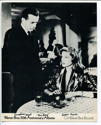 The Big Sleep 8"x10" B&W Promo fan card Humphrey Bogart Lauren Bacall ...
