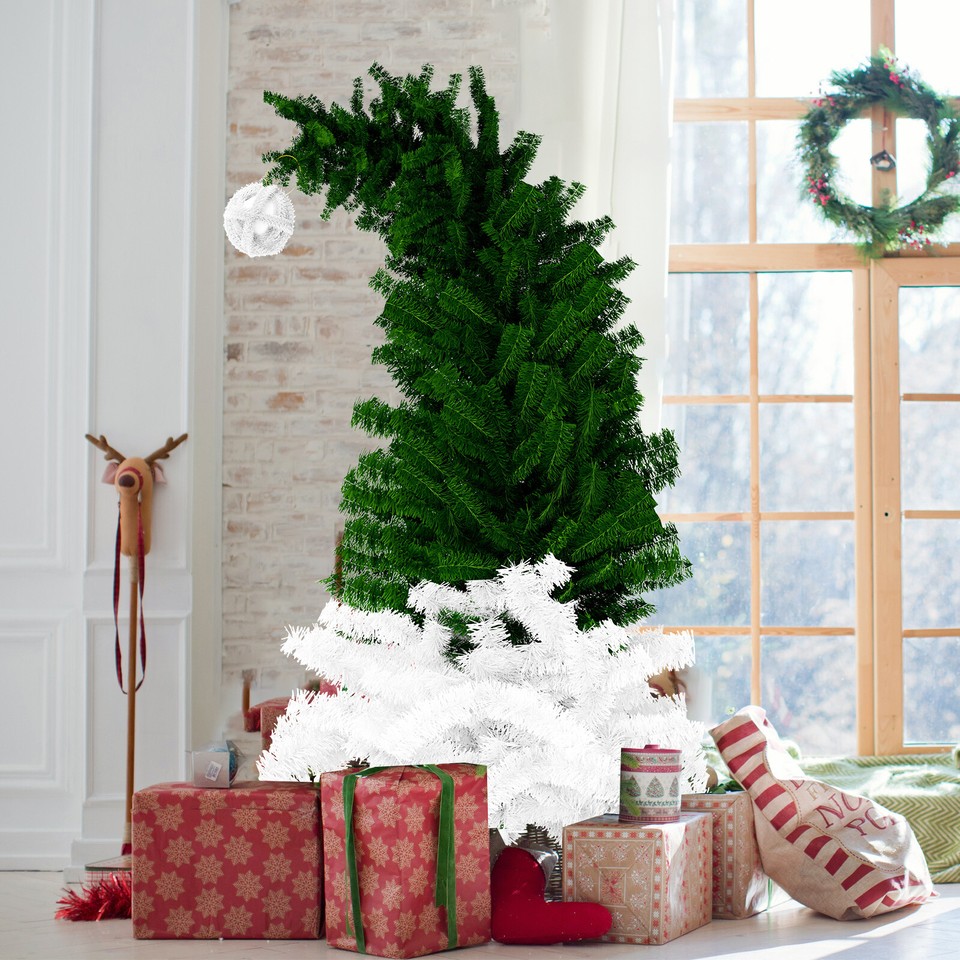 VILOBOS 6FT Bendable Artificial Christmas Tree Top Santa Hat Foam Ball