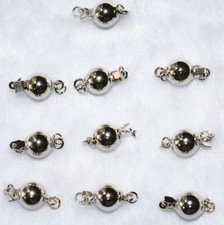 10pcs 8mm zinc alloy plated silver ball clasps Accessories JS22