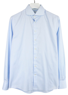 Suitsupply Try On Slim Fit Formelle Shirt Herren 40/15 3/4 Blau Geknopft