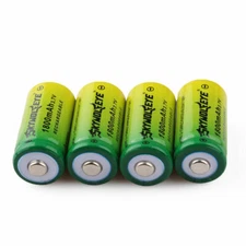 4pcs SKYWOLFEYE 1800mAh 16340 Battery RCR123A 3.7V Rechargeable Batteries