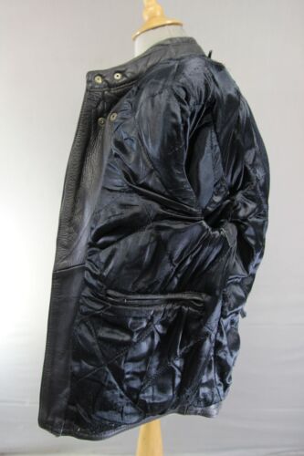 AKITO MERCURY PLUS CLASSIC BLACK LEATHER BIKER JACKET WITH BACK PROTECTOR 42-44" - Picture 8 of 10