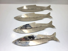 (4) Rare Brass "Faker" Spinner Lure Trout Sea Bass 12" x 3.25" Fresh & Saltwater