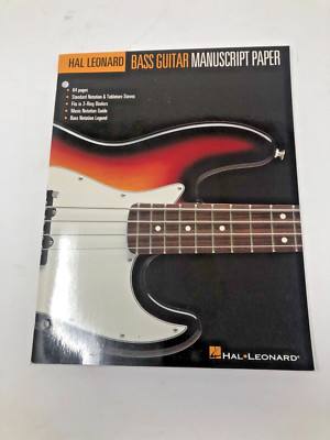 Hal Leonard Bass Guitar Tab Manuscript Paper