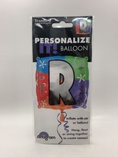 Anagram letter R 18   Square Mylar/ Foil Helium balloon
