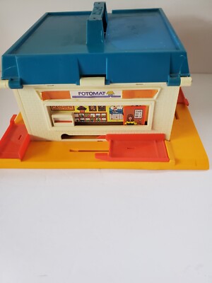  Tomy Toy Vintage Auto Mechanic Shop Fotomat Restaurant Weigh Scale Made In USA