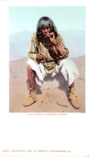 1899 POSTCARD CIGARETTE SMOKING MOKI HOPI PUEBLO INDIAN NATIVE AMERICAN AZ TRIBE