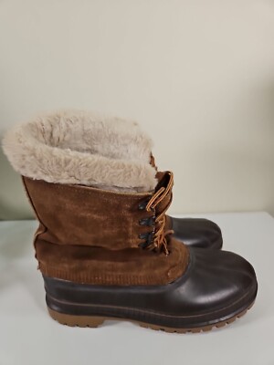 Boots Sorel Canada Mens 9 Brown Crusader Wool Lined Winter  display picture 2