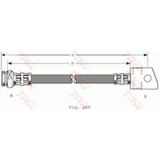 TRW Bremsschlauch Bremsleitung hinten für Opel Frontera A Sport PHA347