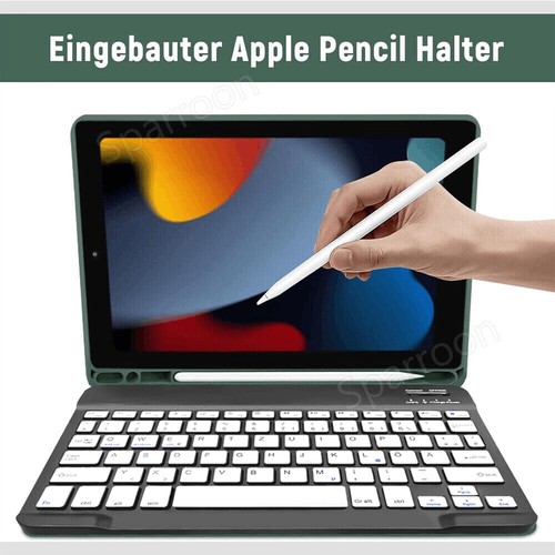 Tastatur Hülle Mit Stifthalter für iPad 11/9/8/7/6th Air 11" 2025 Pro 11 QWERTZ - Bild 7 von 43