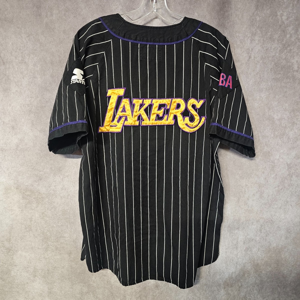 Vintage 90s Starter Los Angeles Lakers Pinstripe 2 Sided Baseball