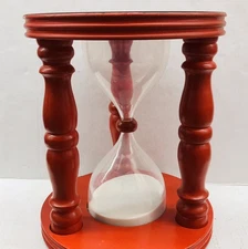 Hourglass Wooden Bench Stool Sand Timer Children Time Out Stool Timer 14” 11.5”