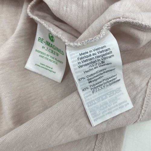 J.CREW SIZE L SHORT SLEEVE BOATNECK T-SHORT WITH POP TRIM AJ622 Pink - Picture 11 of 12