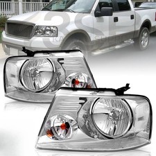 For 2004-2008 Ford F-150 Lincoln Mark Lt Factory Style Chrome Housing Headlights