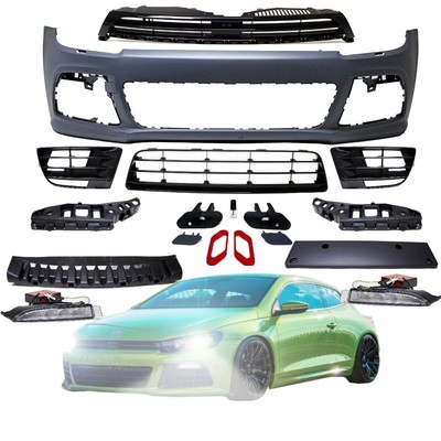Stoßstange Vorne + LED Zubehör + ABE passt für VW Scirocco 137 R20 R Umbau