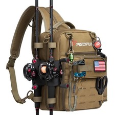 Fishing Tackle Backpack, Convertible Sling or Waist Pack, Fishing Gear Bag wi...