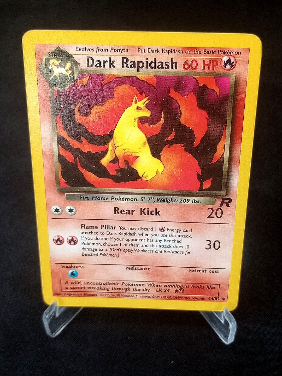 Pokémon TCG Dark Rapidash #44 Team Rocket - Near Mint
