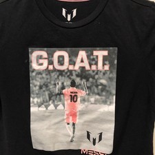 Messi Collection M Black Tshirt GOAT Greatest of all Time Soccer Sport Argentina