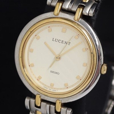 Seiko Lucent 7N01-6C80 QZ Ivory Dial Mens Wristwatch NSK 2000000 KRH