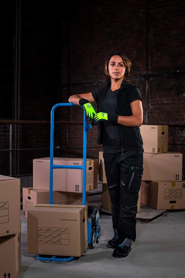 Wonder Grip Unisex U-Feel Glove Hi Viz Yellow - WG-1855HY, Hi-Vis Yellow - Image 3 of 4