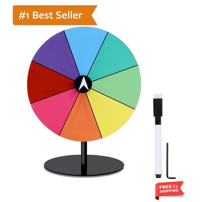 Interactive 8-Inch Spinning Prize Wheel - Perfect for Parties, Raffles & Games