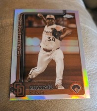 Michael King 2025 Topps Chrome #35 Sepia Refractors Padres Baseball Card