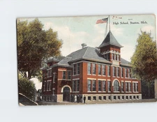 Postcard High School Stanton Michigan USA