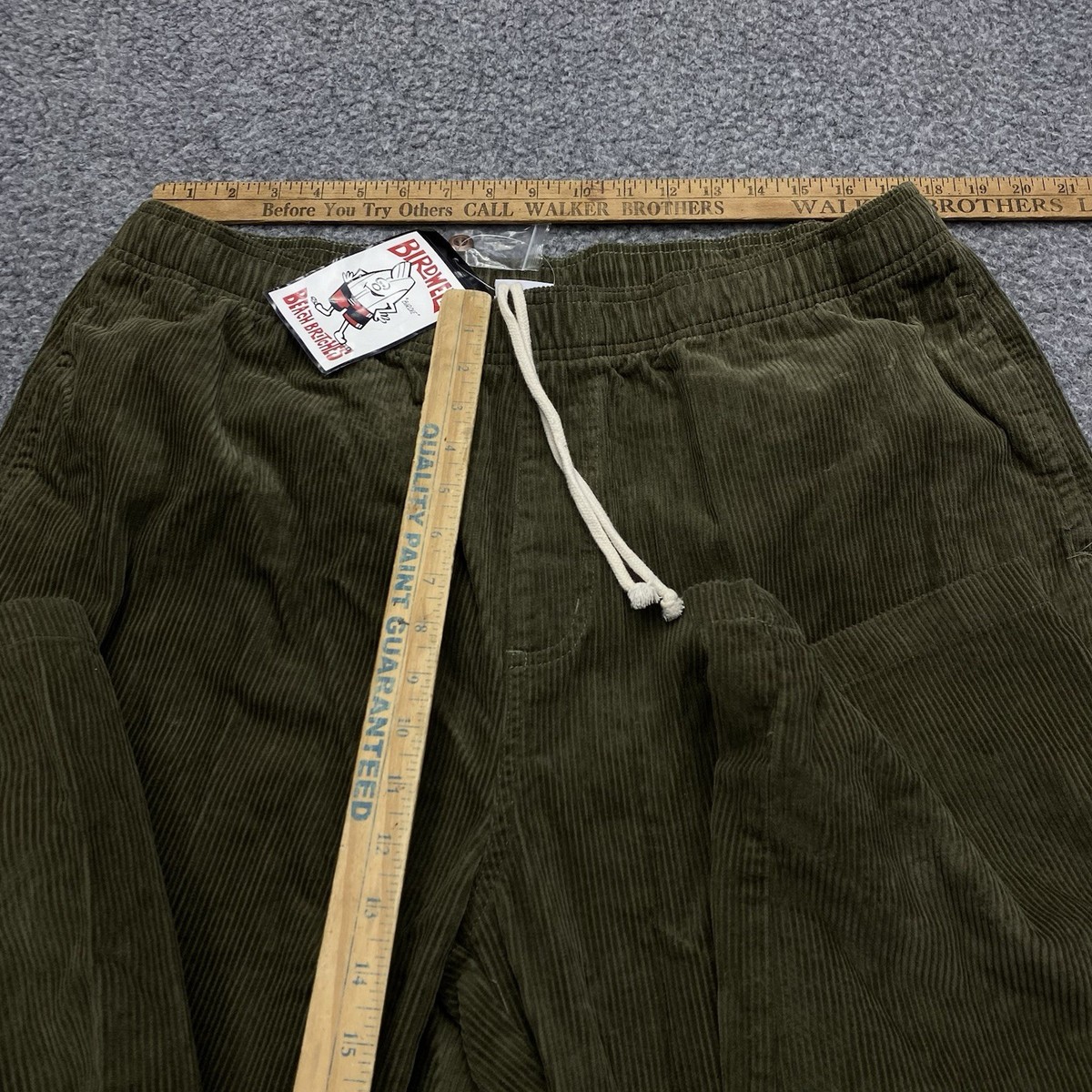 USA製BIRDWELL CORDUROY BEACH PANTS Birdwell Beach Britches Men's XL Corduroy Pants Drawstring