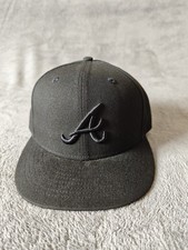 New Era 59FIFTY Atlanta Braves Cap 7 1/8 56,8cm Schwarz MLB Fitted Neu