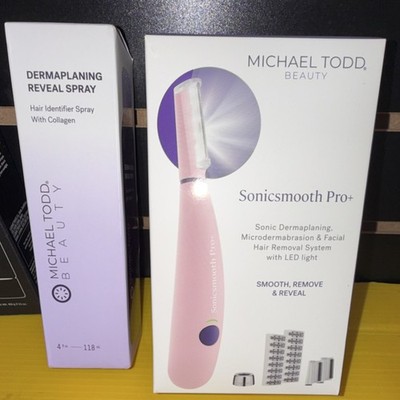 Michael Todd Beauty Sonicsmooth Pro+ Pink Facial Epilator with LED Light