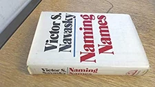 Naming Names Hardcover Victor S. Navasky