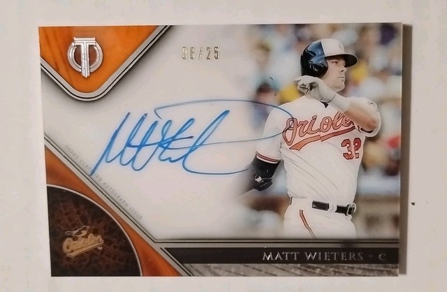 2017 Topps Tribute - Tribute Autographs Matt Wieters #TA-MW Orange /25 (AU)