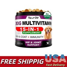 Dog Multivitamin Chewable with Glucosamine Vitamins for Senior  Puppy 120 Chews