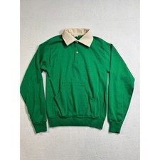 Vintage Donmoor Green Rugby Pullover Youth Small Preppy Collegiate Shirt